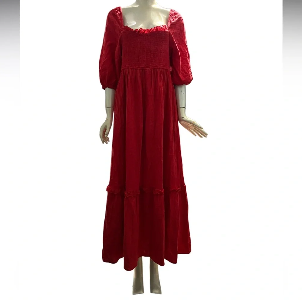 BILLABONG RED MAXI DRESS - Picture 2 of 7